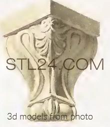 Ножки мебельные (FURNITURE LEG_0009 -  | 3D model 3DSMAX / OBJ / STL) 3D модель для ЧПУ станка